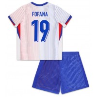 Francúzsko Youssouf Fofana #19 Vonkajší Detský futbalový dres ME 2024 Krátky Rukáv (+ trenírky)